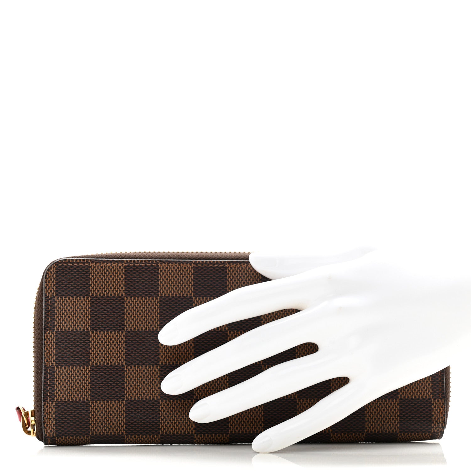 Louis Vuitton Damier Ebene Clemence Wallet Cherry 2 of 11