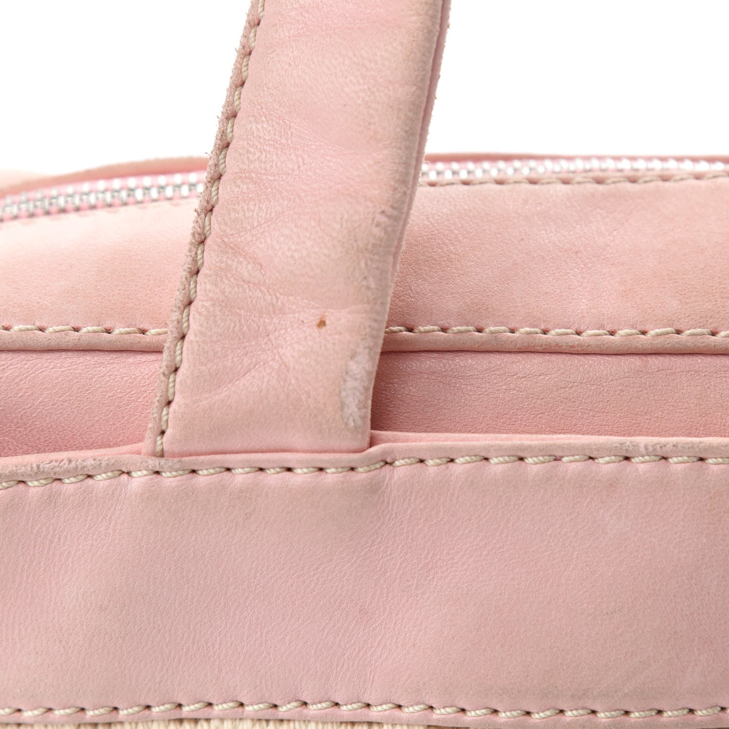 Chanel Canvas Woven Lambskin Lax Shoulder Bag Pink 10 of 14