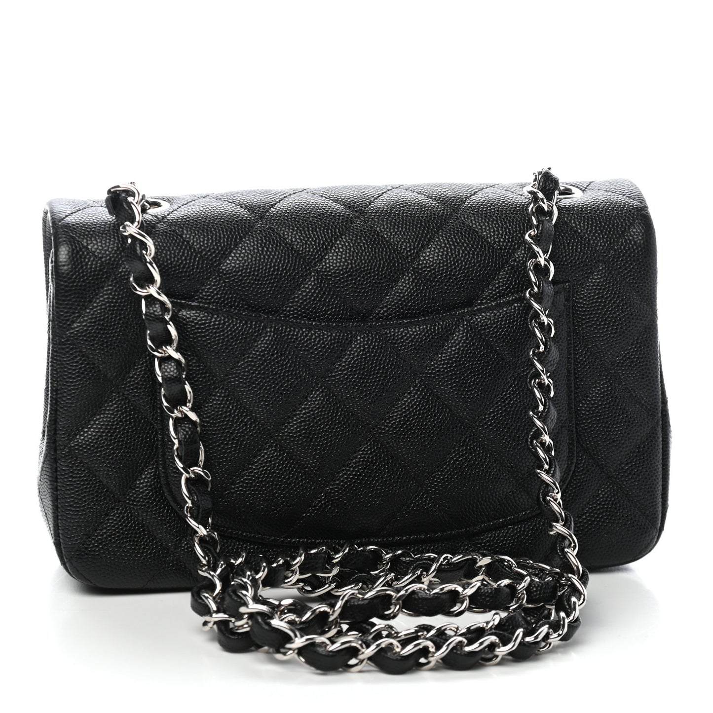 Caviar Quilted Mini Rectangular Flap Black