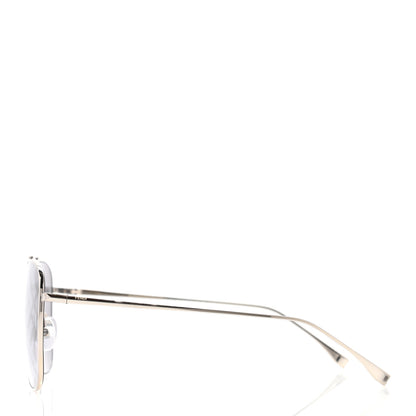 Fendi Metal Aviator FF Sunglasses FF0406/S Gold 3 of 8