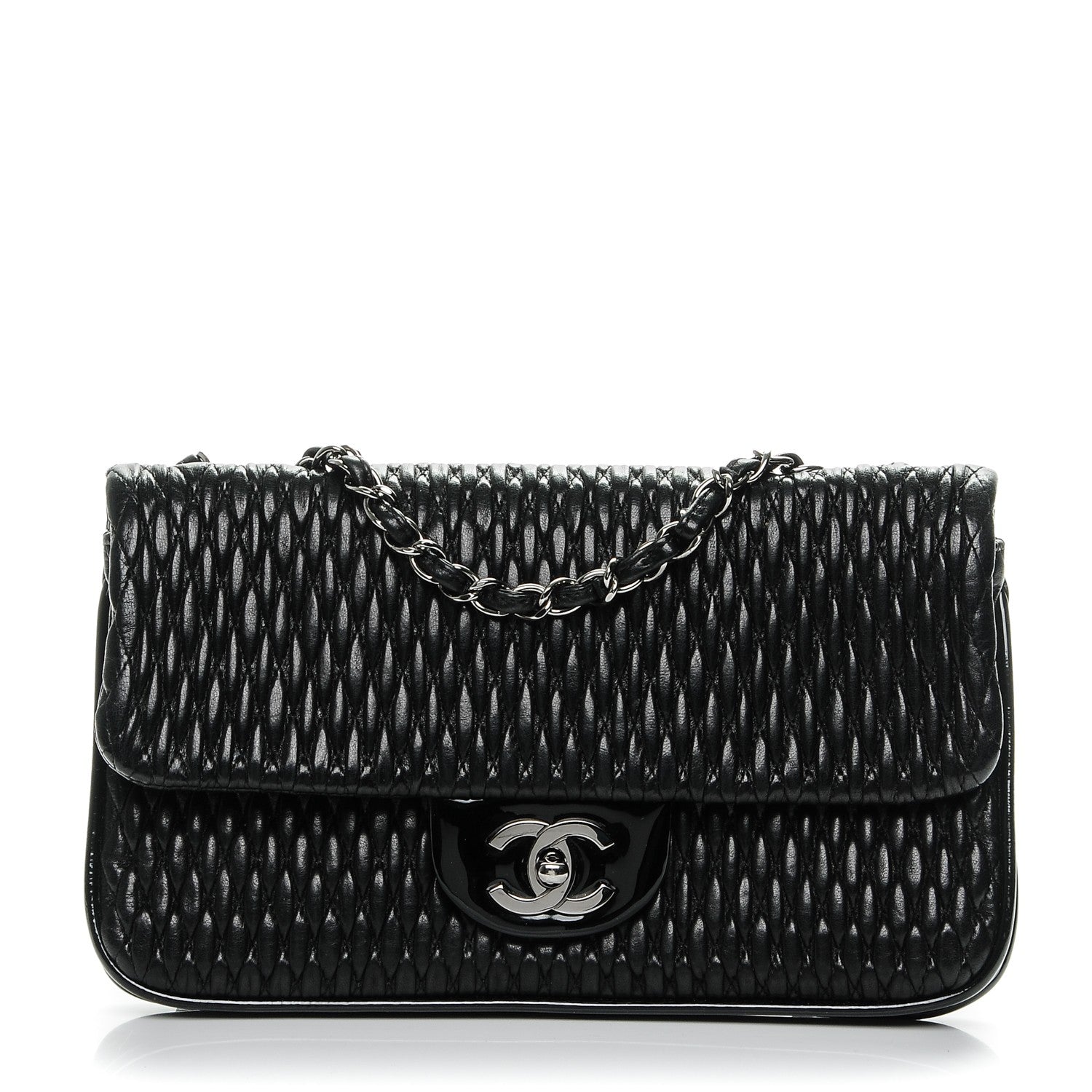 Chanel Vinyl Lambskin Quilted Shoulder Flap Black 1 of 7