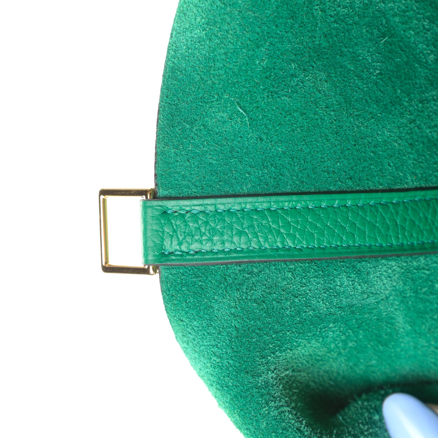 Hermes Taurillon Clemence Picotin Lock 22 MM Vert Vertigo 7 of 11
