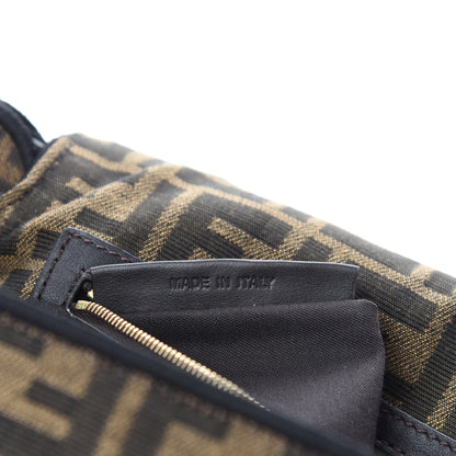 Fendi Fabric Jacquard FF 1974 Medium Baguette Tobacco Moro Black 9 of 11