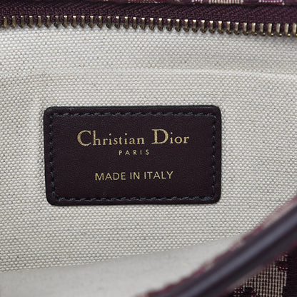 Christian Dior Oblique Diorquake Clutch Burgundy 6 of 9