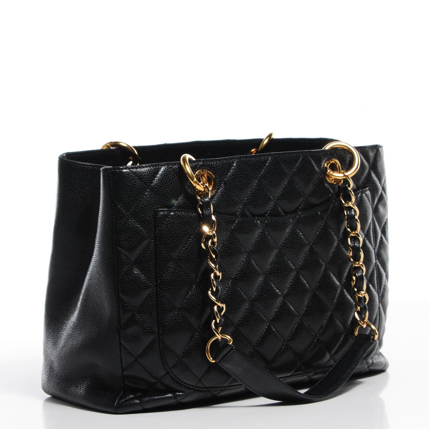 Chanel Caviar Quilted Grand Shopping Tote GST Black 3 of 7