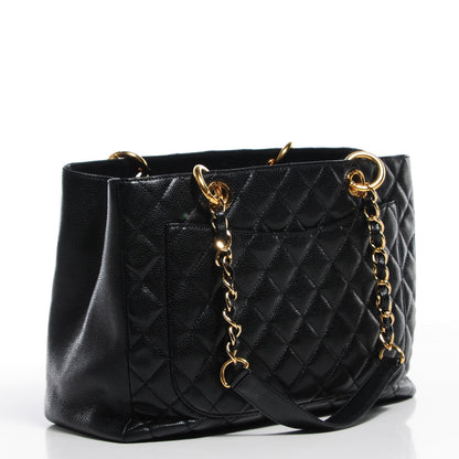 Chanel Caviar Quilted Grand Shopping Tote GST Black 3 of 7