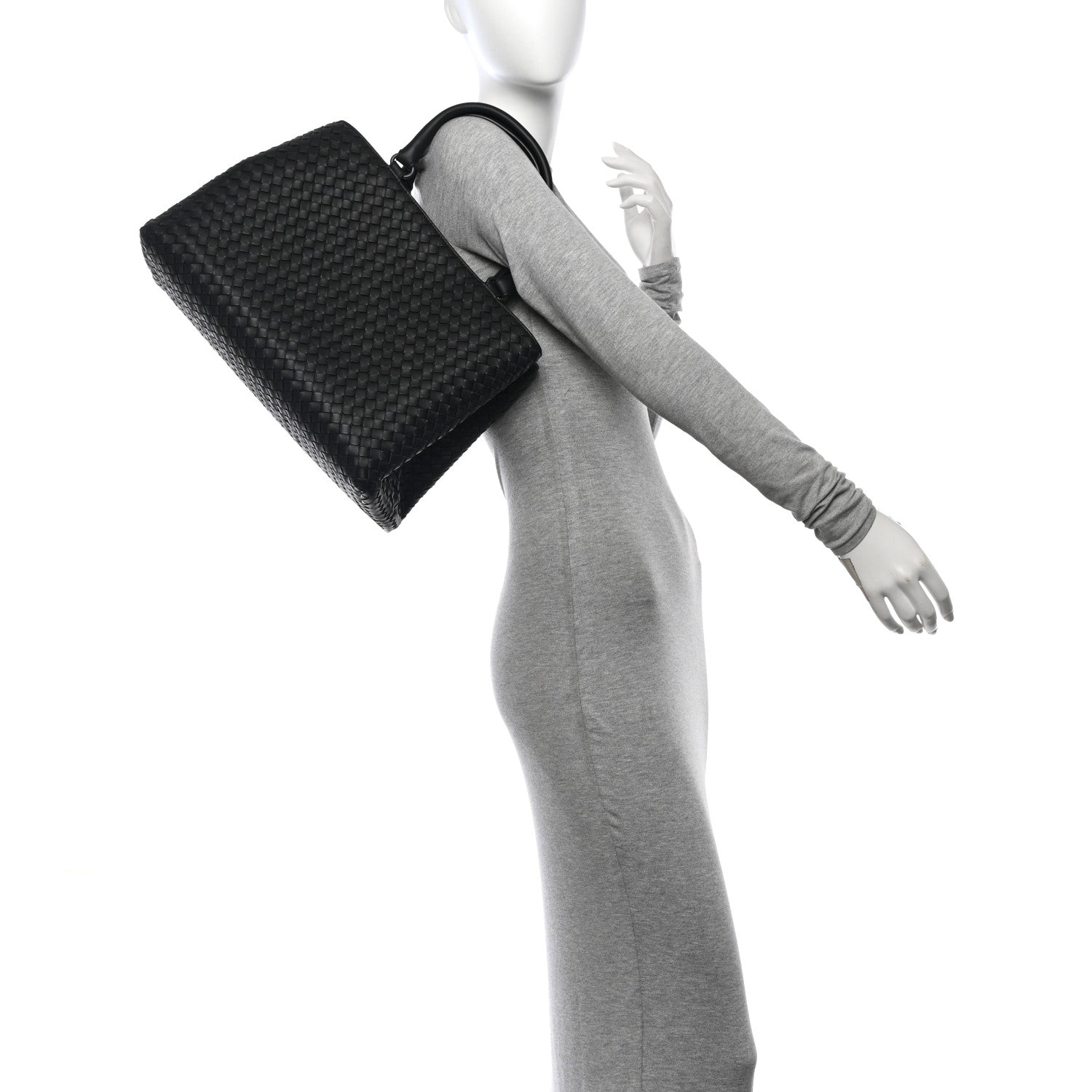 Bottega Veneta Nappa Intrecciato Milano Tote Black 2 of 12