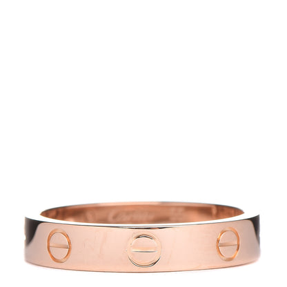 Cartier 18K Pink Gold Diamond LOVE Wedding Band Ring 55 7.25 3 of 5