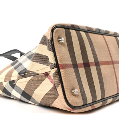 Burberry Supernova Check Small Nickie Tote Black 9 of 11