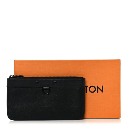 Louis Vuitton Calfskin Monogram Shadow Discovery Pochette PM Black 10 of 10