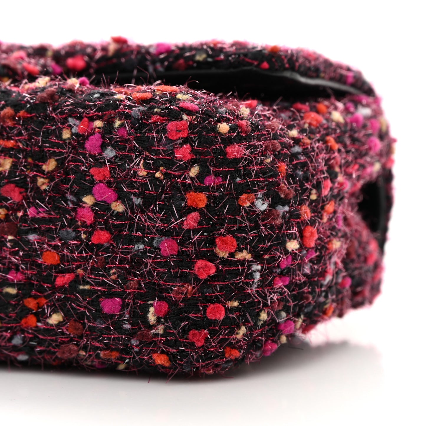 Tweed Quilted Mini Rectangular Flap Pink Multicolor