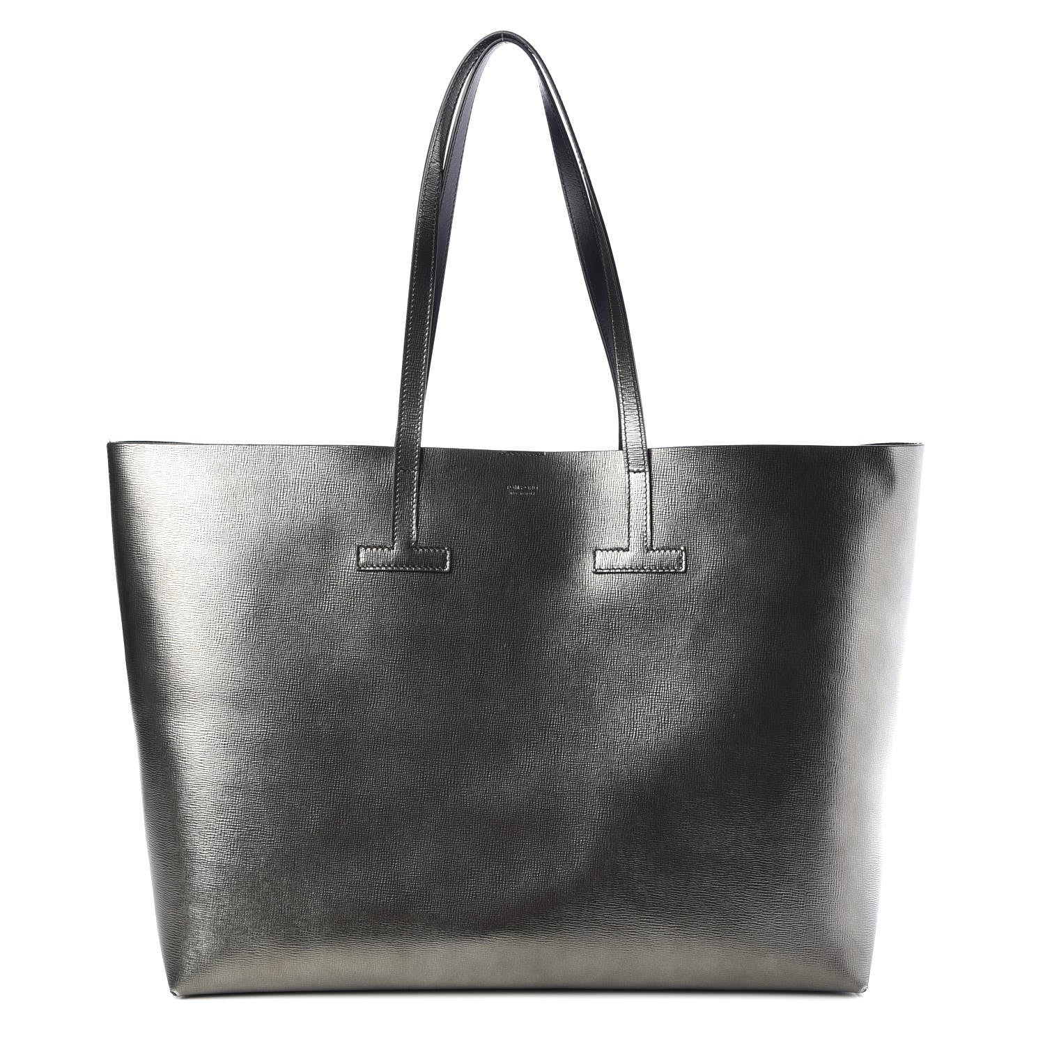 Tom Ford Laminated Calfskin Medium T Tote Anthracite 1 of 11