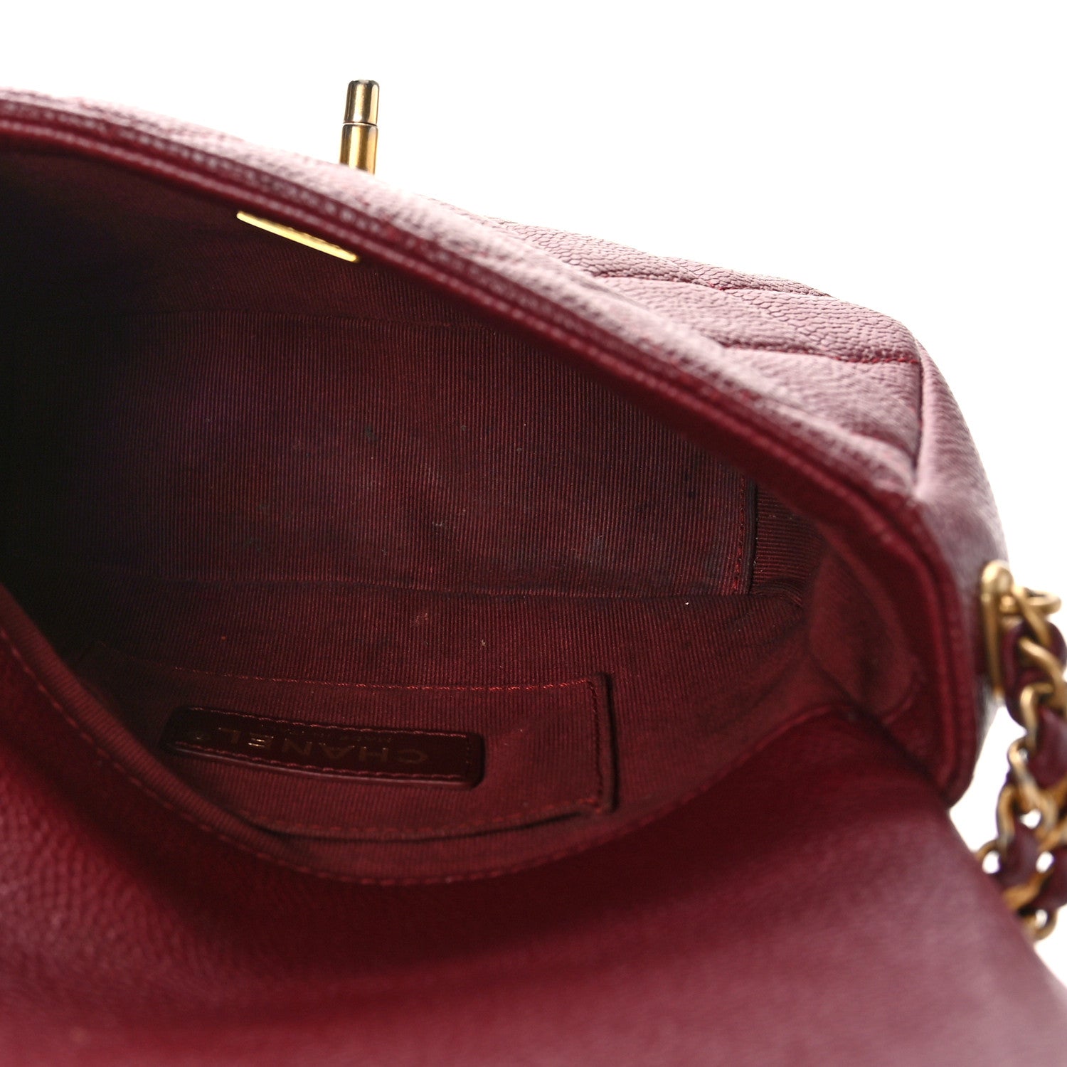 Chanel Caviar Quilted Mini Chain Soul Flap Burgundy 5 of 9