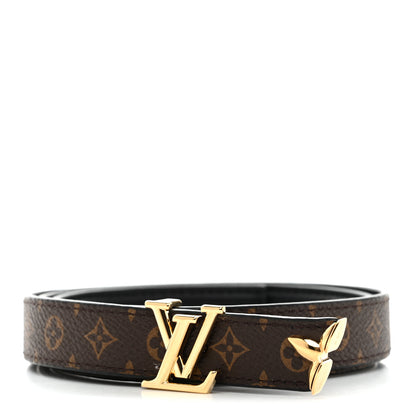 Louis Vuitton Monogram 20mm Pretty Reversible Belt 75 30 Black 2 of 8