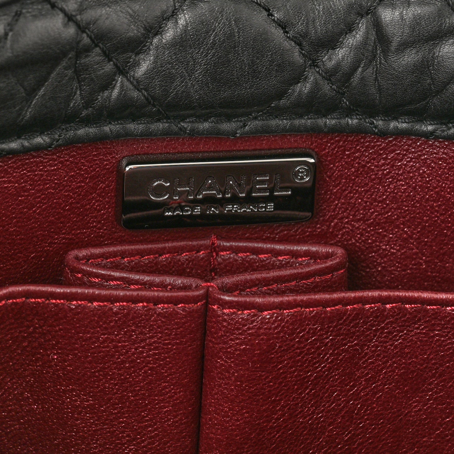 Aged Calfskin Miss Pony Fur Medium Flap Black