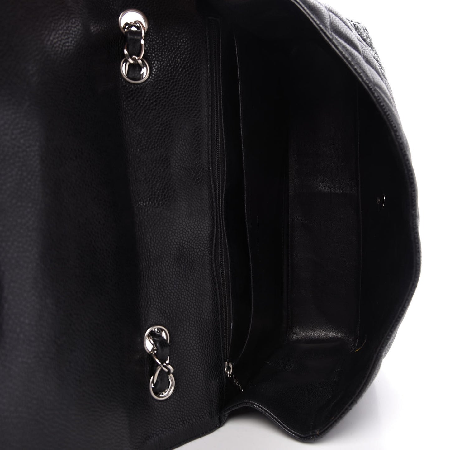 Caviar Quilted Jumbo Single Flap Black