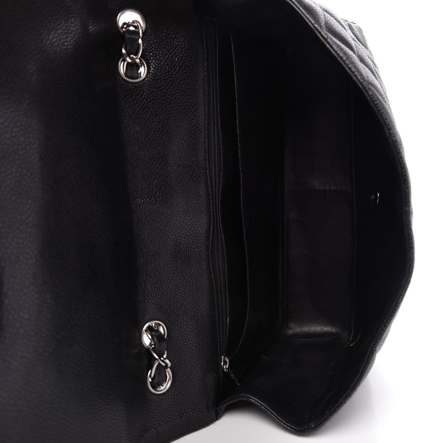 Chanel Caviar Quilted Jumbo Single Flap Black 6 of 11