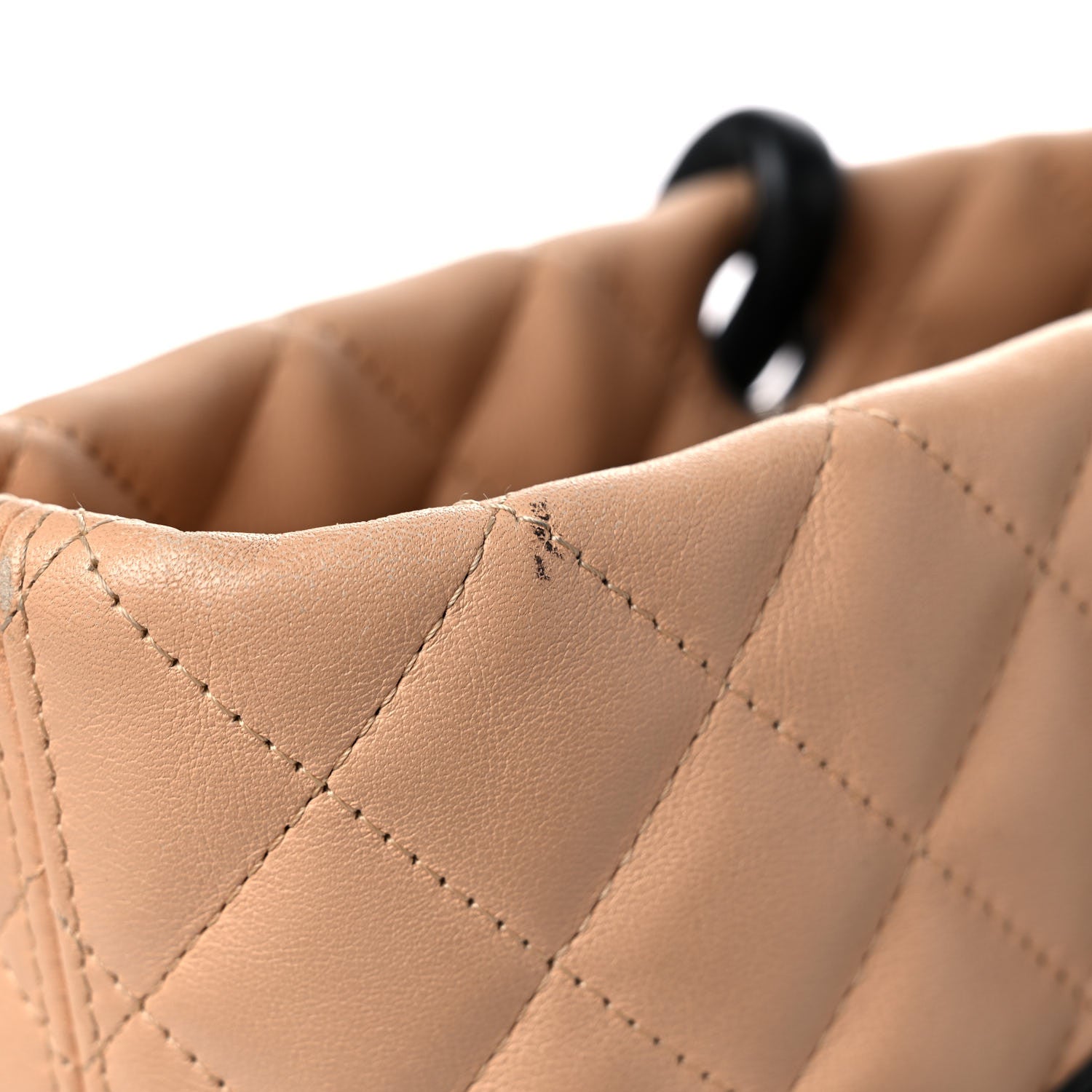 Chanel Calfskin Quilted Large Cambon Tote Beige Black 18 of 21