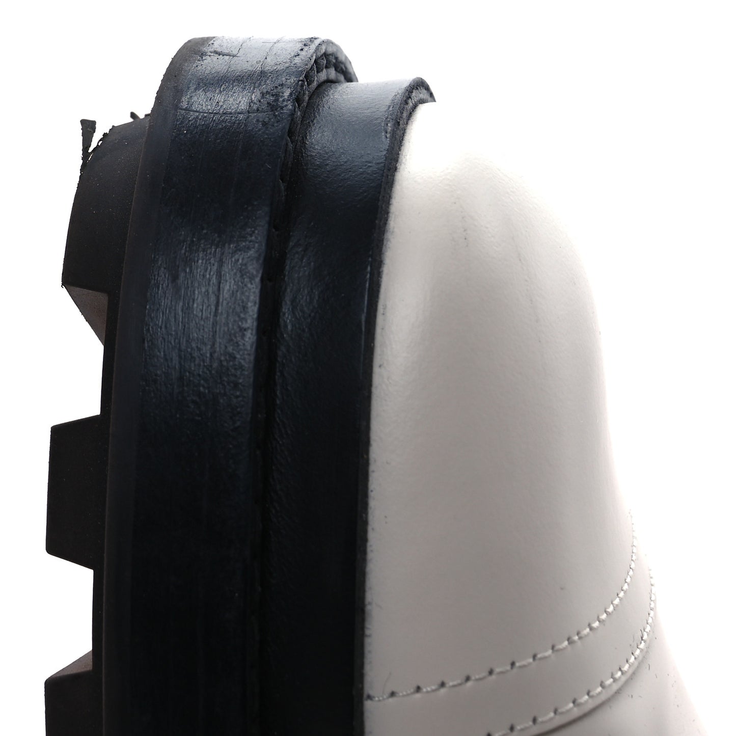 Glossed Calfskin Funk Ankle Boots 37.5 Beige Glaise