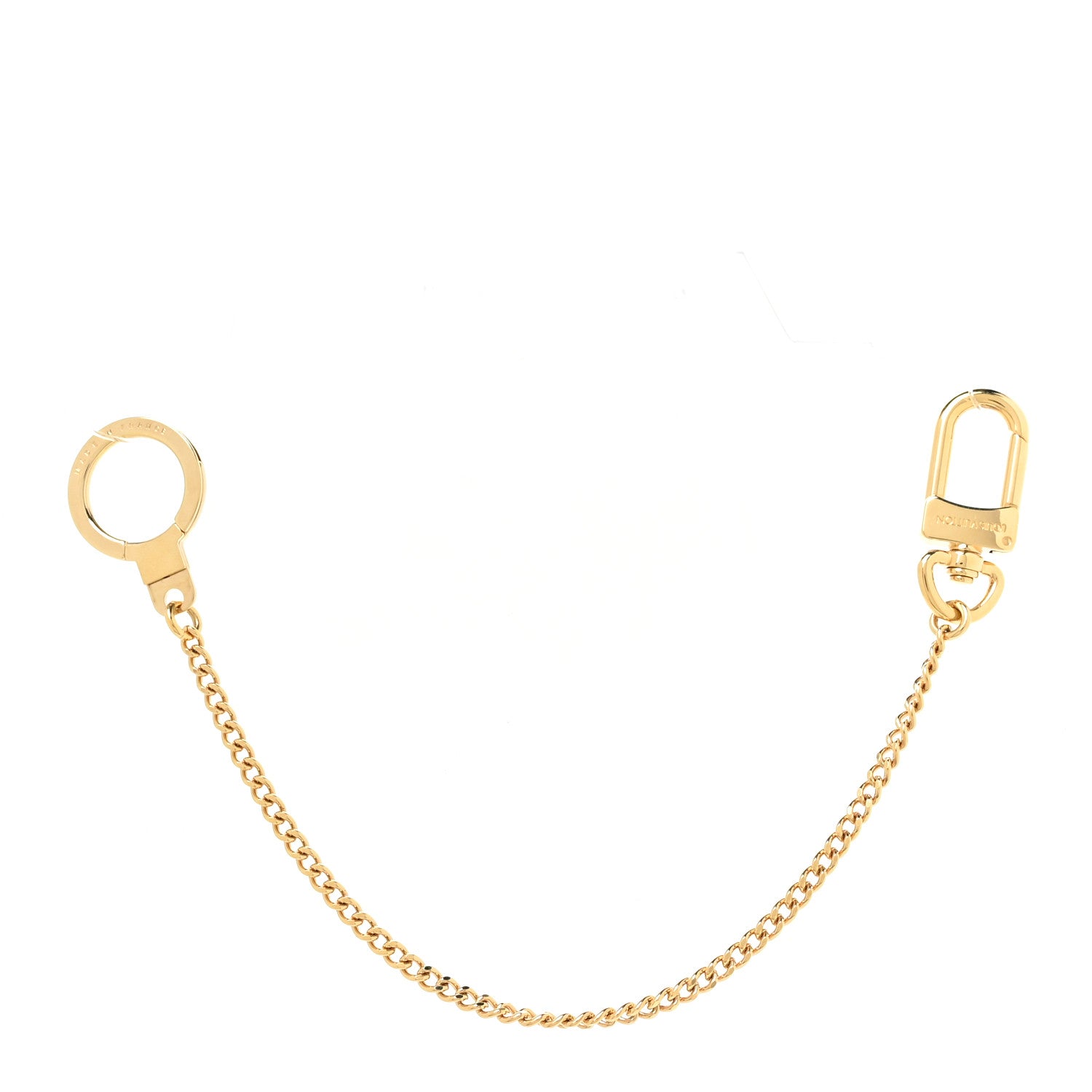 Louis Vuitton Metal Pochette Extender Key Ring Chain Gold 1 of 4