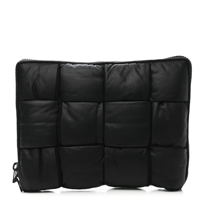 Bottega Veneta Calfskin Maxi Intrecciato Puffy Laptop Pouch Camping 1 of 11