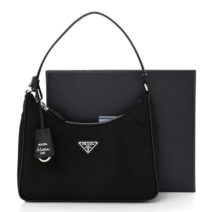 Prada Tessuto Nylon Saffiano Mini Re-Edition 2005 Bag Black 11 of 11