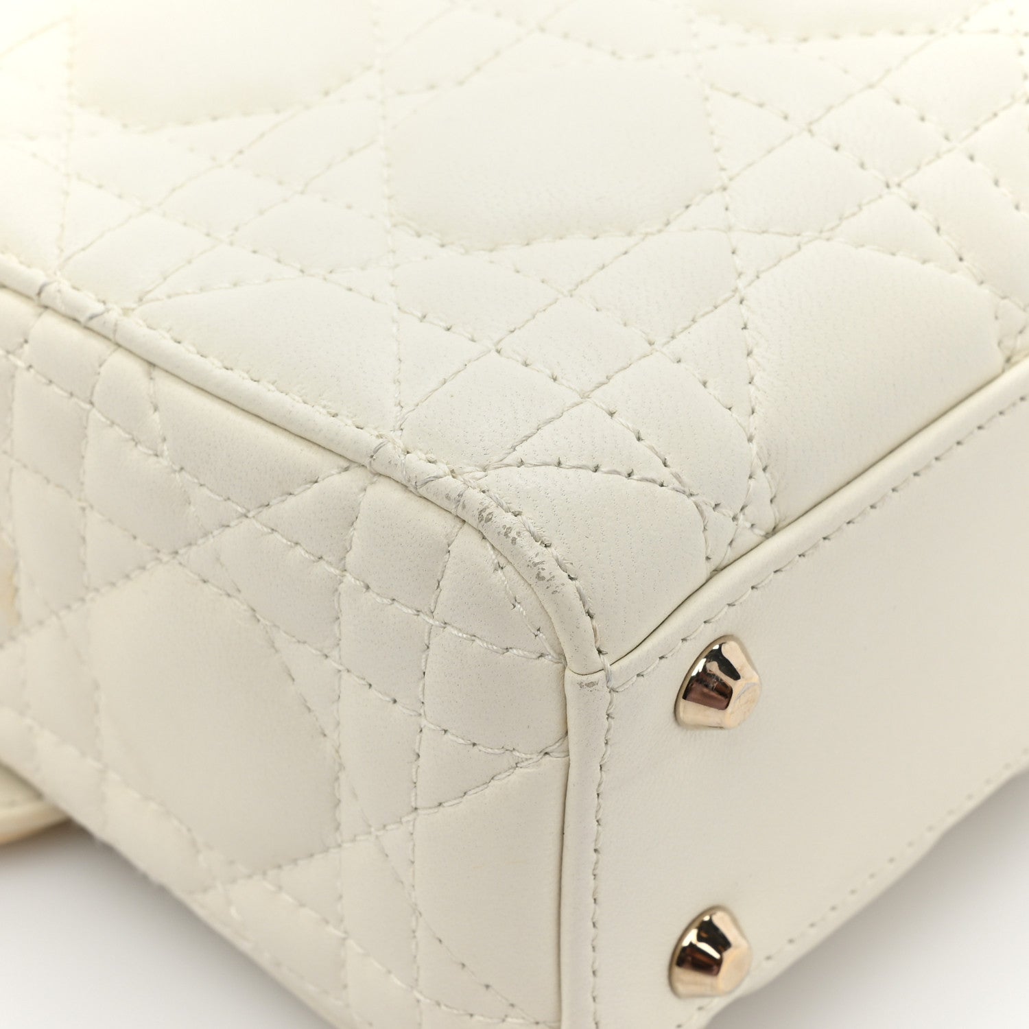 Christian Dior Lambskin Cannage DiorAmour Mini Lady Dior White 12 of 15