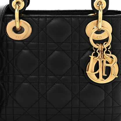 Christian Dior Lambskin Cannage Mini Lady Dior Black 8 of 11