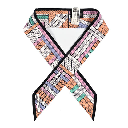 Hermes Silk Tresses H Twilly Abricot Black Rose 1 of 4