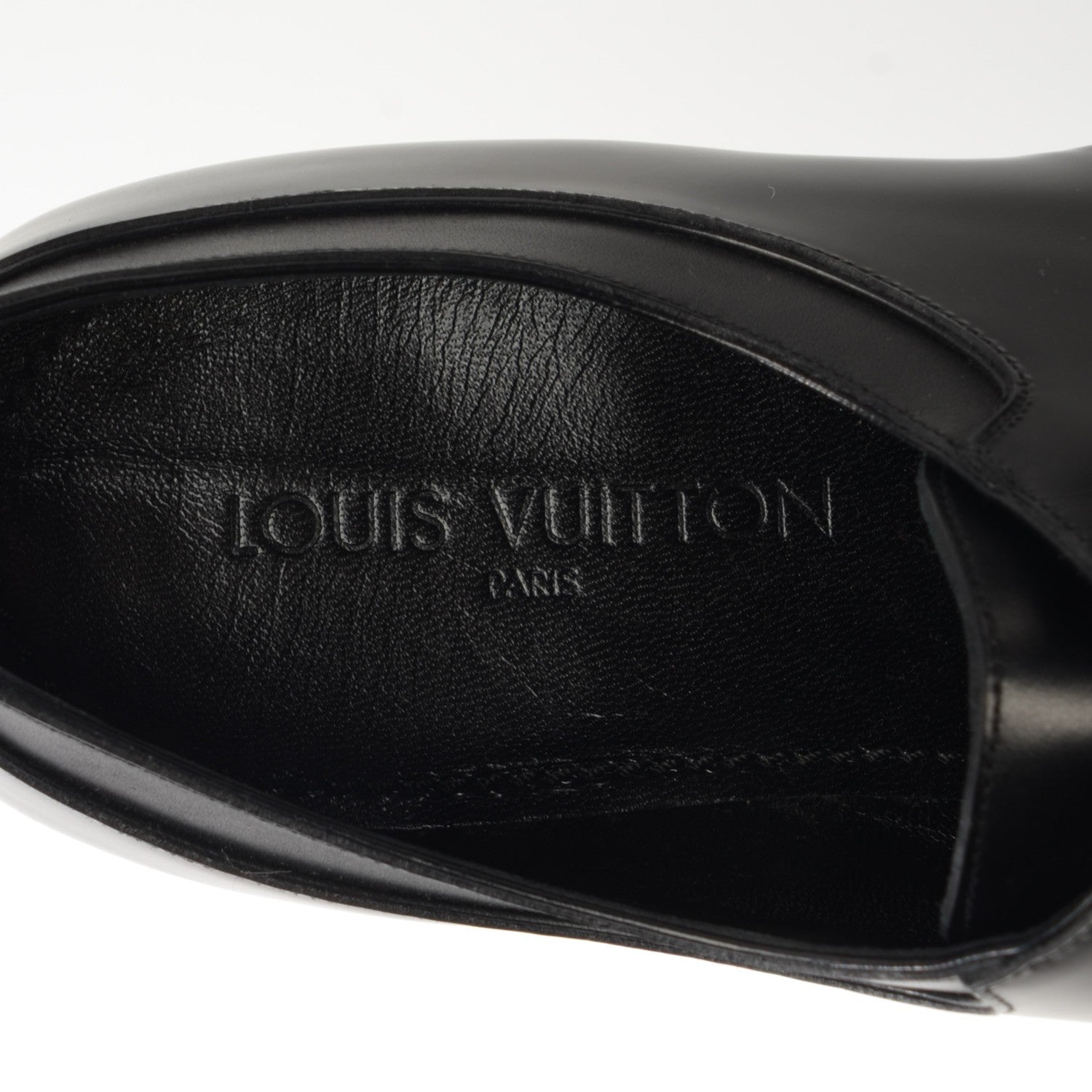 Louis Vuitton Mens Lambskin Derby Lace Up Shoes 11.5 Black 7 of 8