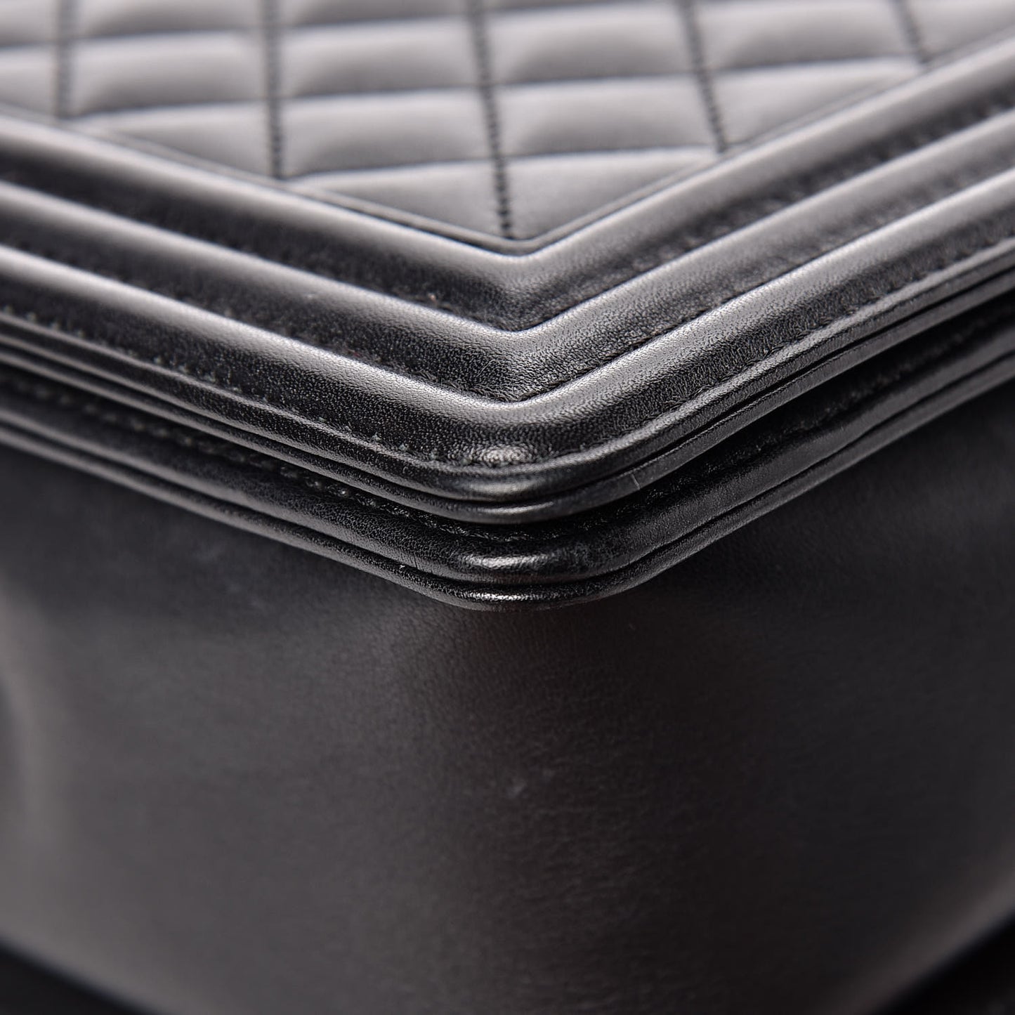 Calfskin Quilted New Medium Boy Flap Black