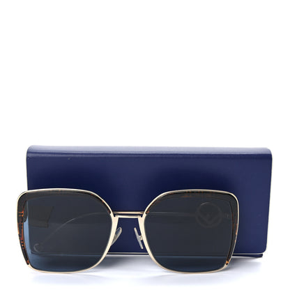 Fendi Metal Acetate F is Fendi FF Square Sunglasses FF 0294/S Blue Havana 7 of 7