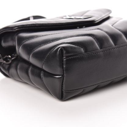 Saint Laurent Calfskin Y Quilted Monogram Toy Loulou Crossbody Bag Black 5 of 10