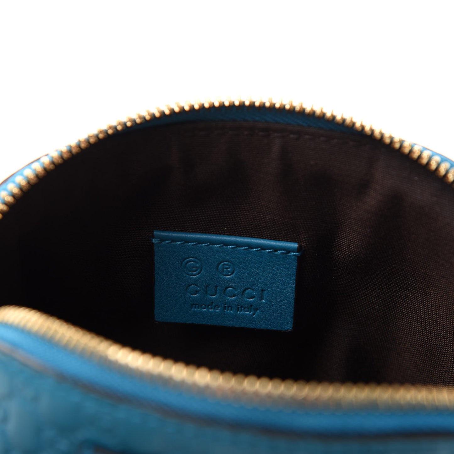 Microguccissima GG Cosmetic Case Deep Cobalt