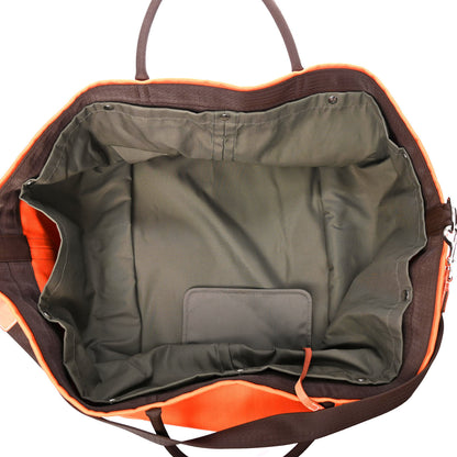 Hermes Toile Fourre Tout du Cavalier Carryall Tote Orange 4 of 4