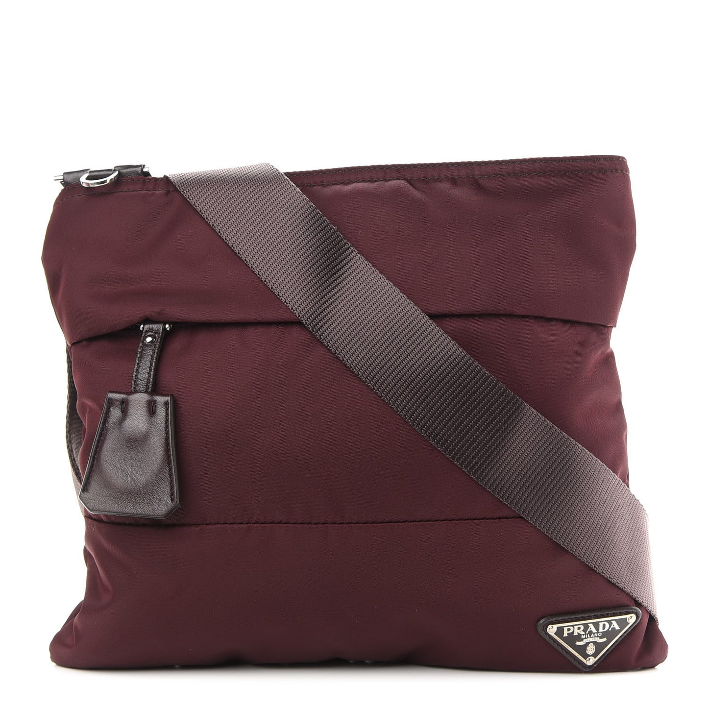 Tessuto Nylon Vela Messenger Bag Bordeaux