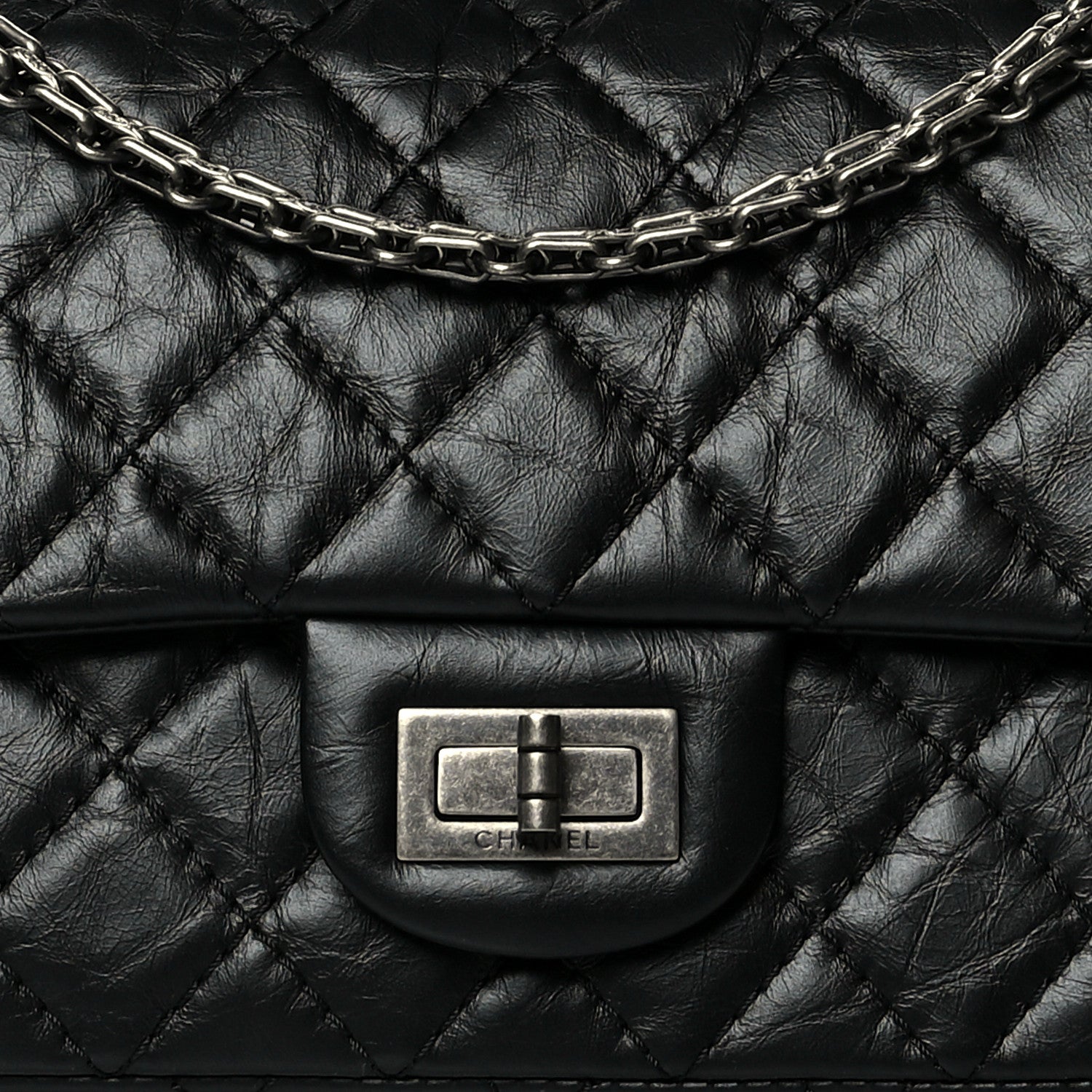 Chanel Aged Calfskin Quilted 2.55 Reissue 225 Flap Black 8 of 12