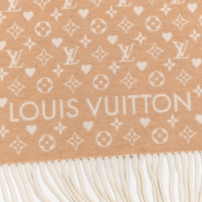 Louis Vuitton Cashmere Monogram Game On Scarf Dune Beige 3 of 5