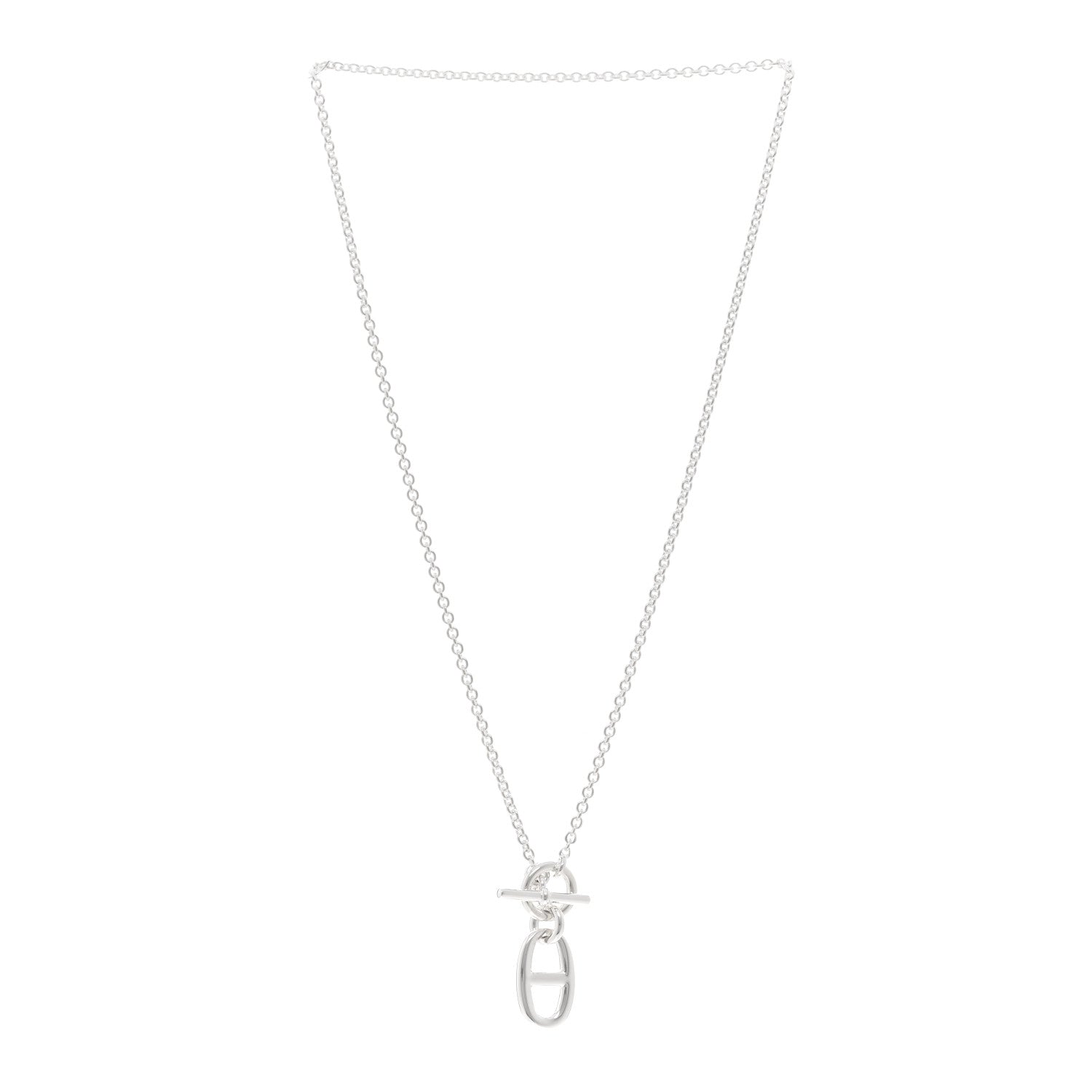 Hermes Sterling Silver Amulette Chaine d'Ancre Necklace 3 of 5