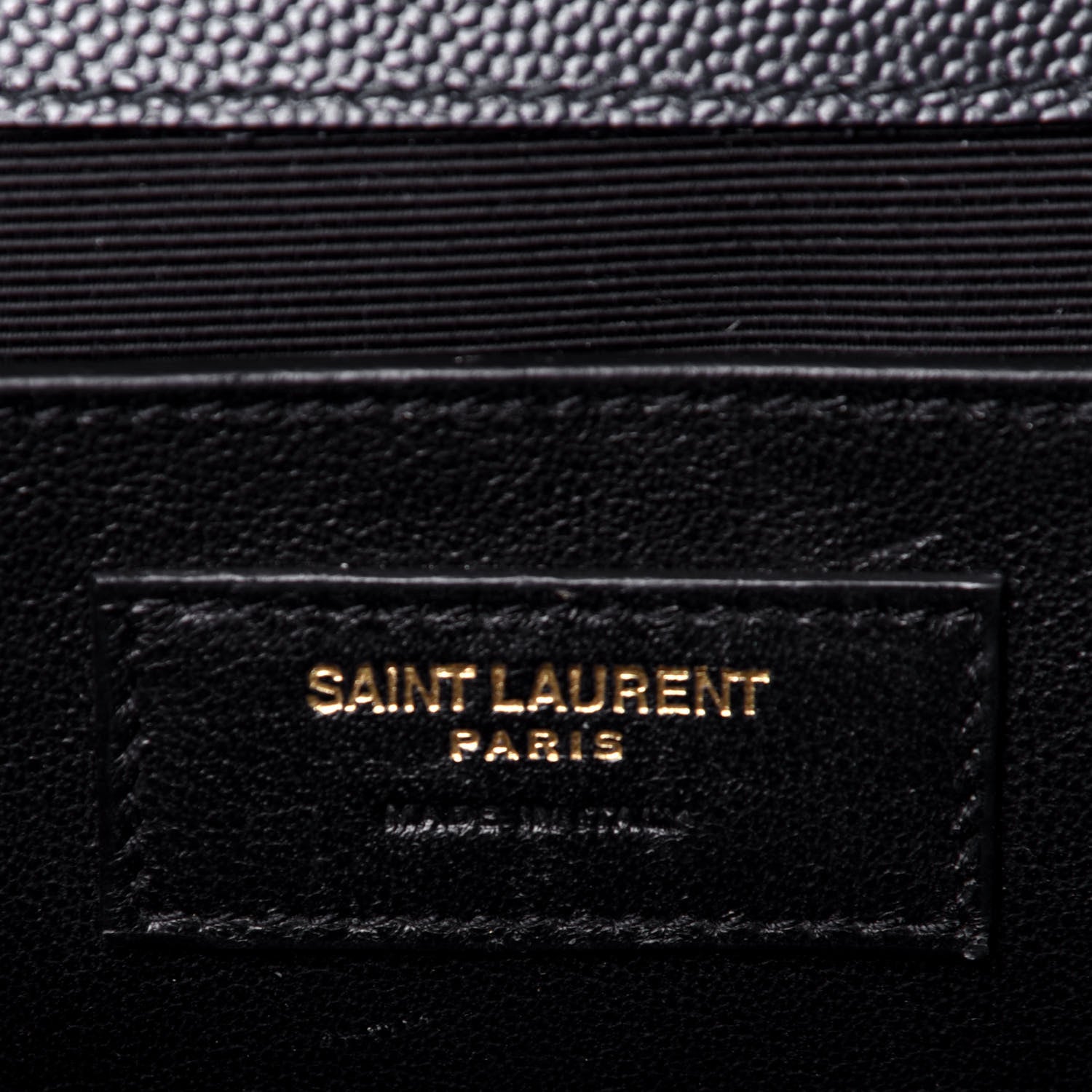 Saint Laurent Grain De Poudre Textured Mixed Matelasse Triquilt Medium Monogram Satchel Deep Marine 5 of 11