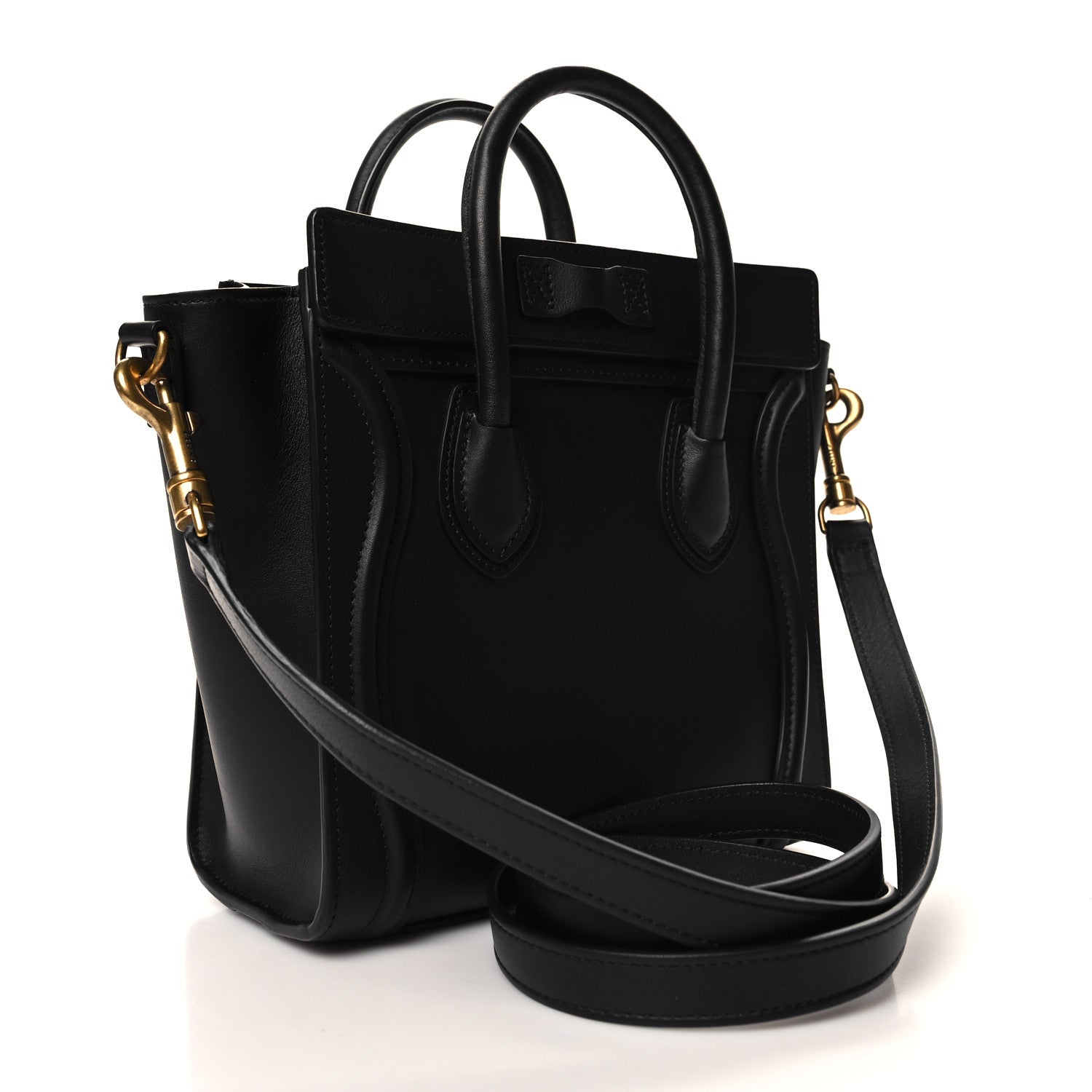 Celine Smooth Calfskin Nano Luggage Black 3 of 9