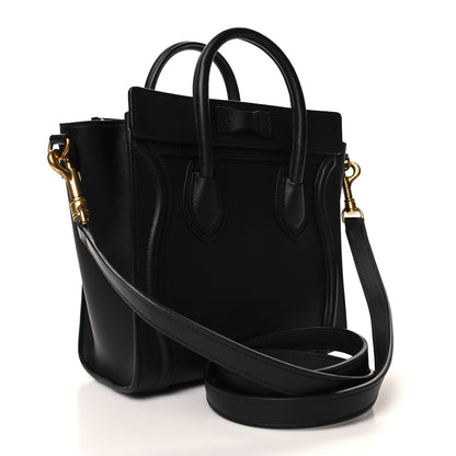 Celine Smooth Calfskin Nano Luggage Black 3 of 9