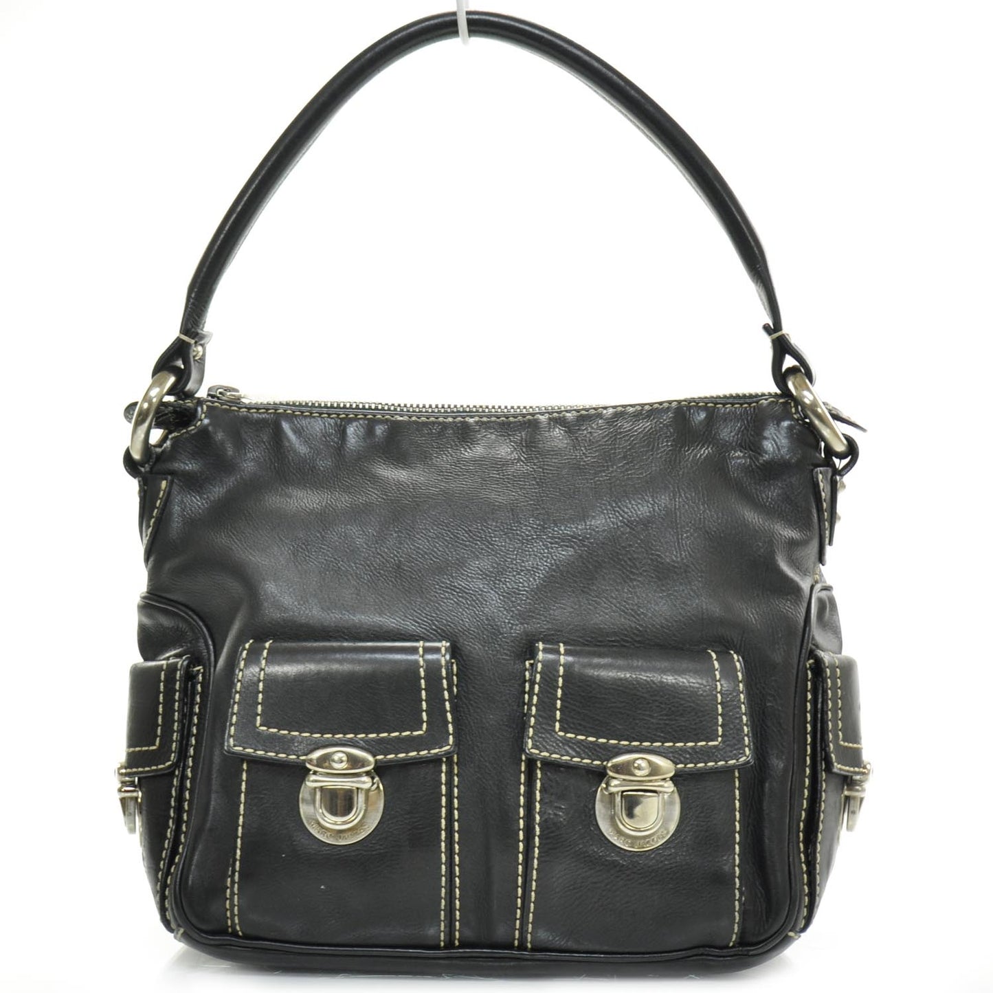 Leather Multipocket Hobo Black