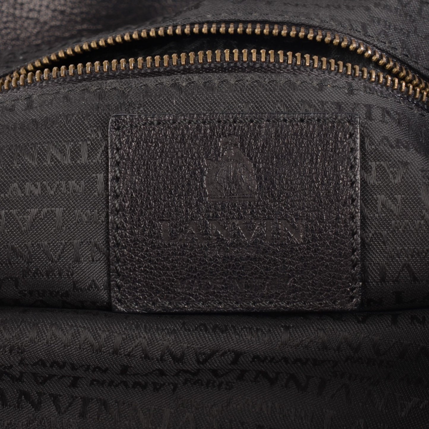 Lambskin Large Happy Shoulder Bag Black