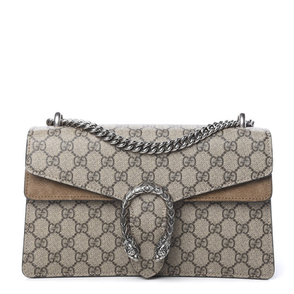 Gucci GG Supreme Monogram Small Dionysus Shoulder Bag Taupe 1 of 13