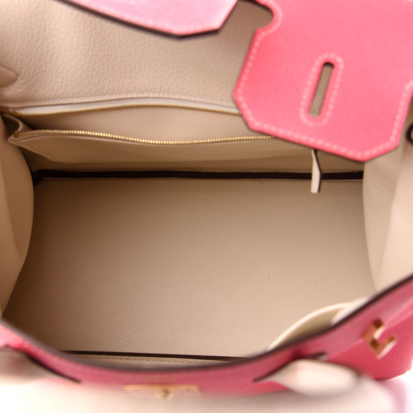 Epsom Horseshoe Birkin 30 Rose Azalee Craie