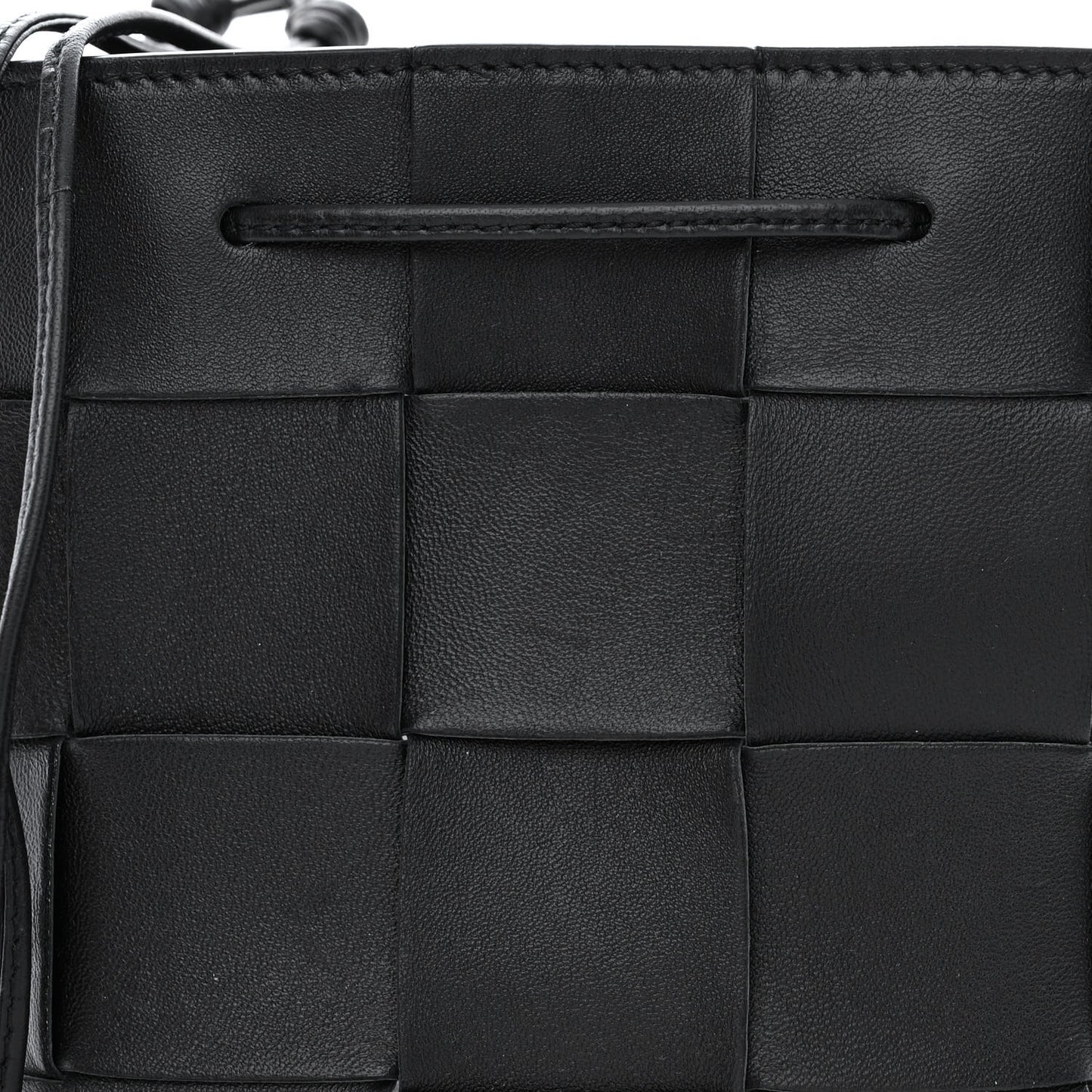 Nappa Maxi Intrecciato Small Cassette Bucket Bag Black
