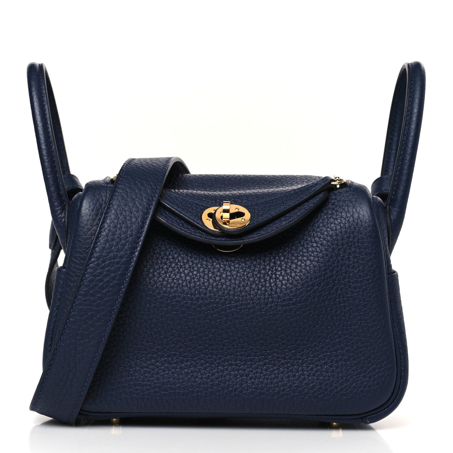 Taurillon Clemence Mini Lindy 20 Bleu Saphir