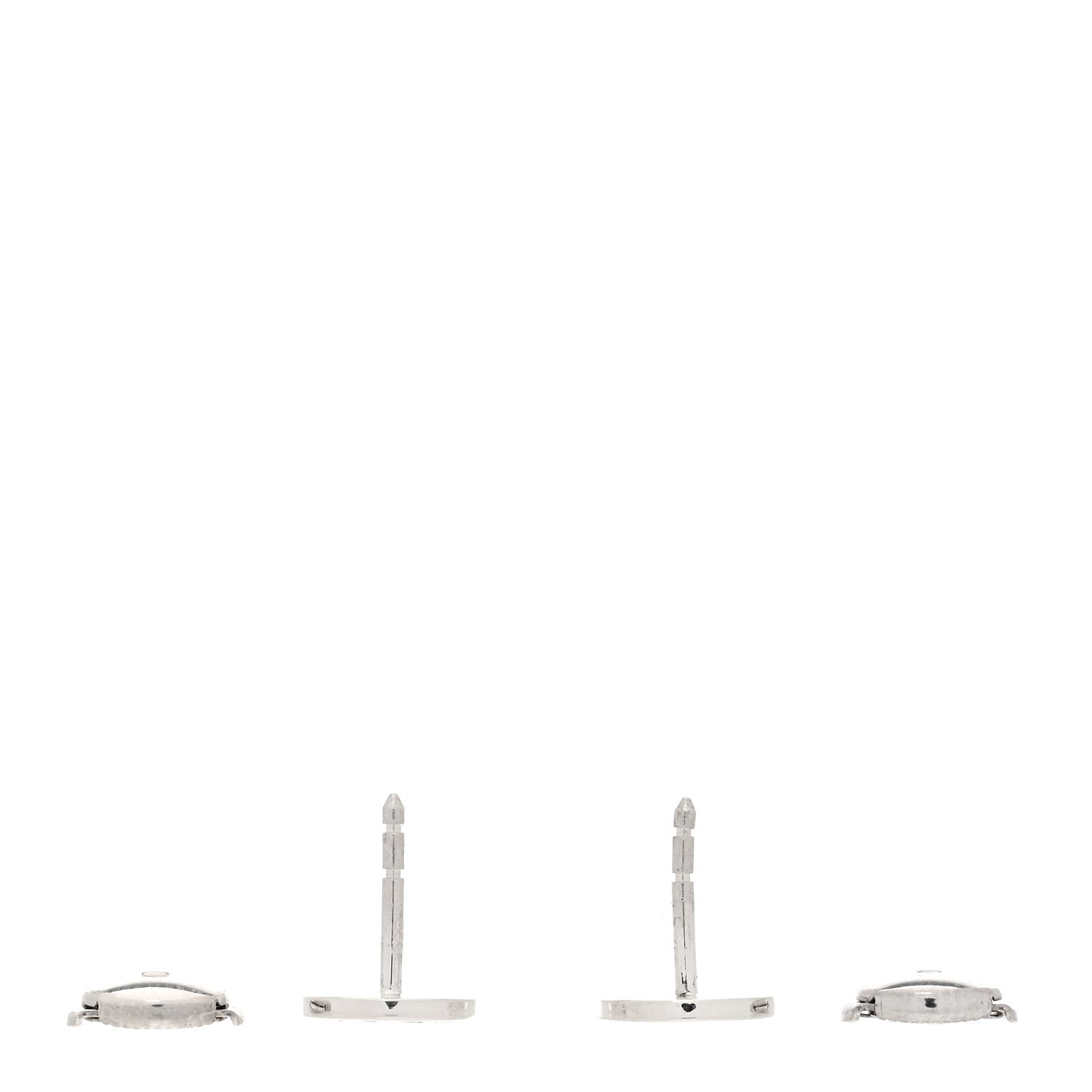 Hermes Sterling Silver TPM Ex-Libris Earrings 3 of 5