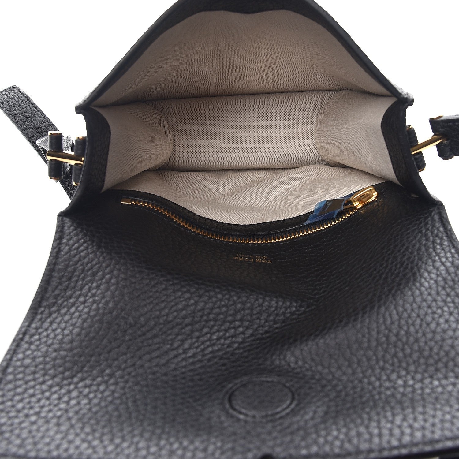 Tom Ford Calfskin Mini T Clasp Tara Crossbody Bag Black 5 of 6